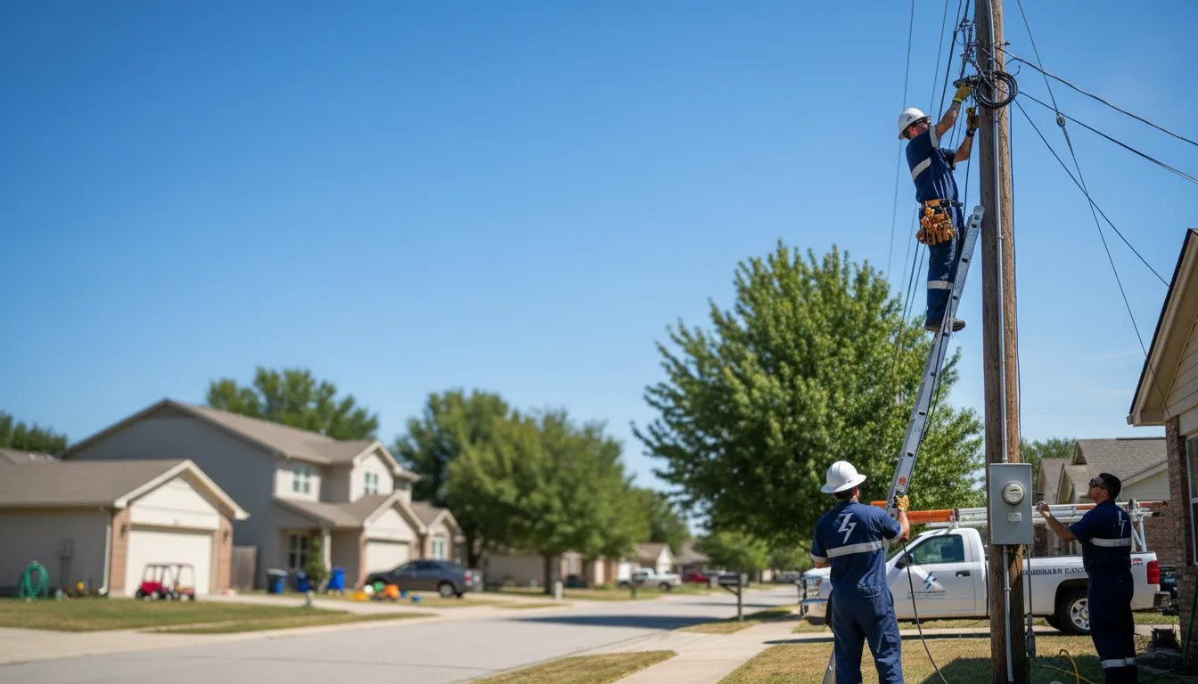 Residential electrician providing installation services in Dryden, TX
